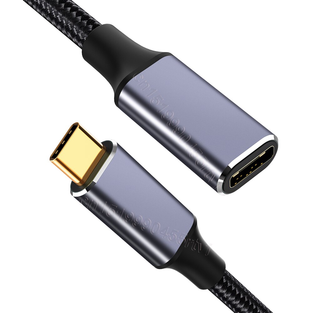 5A USB C Male to Female 10Gbps Gen2 USB 3.1 Extension Data Quick Charging Cable Extender Cord For Macbook Laptop Samsung: 0.5m