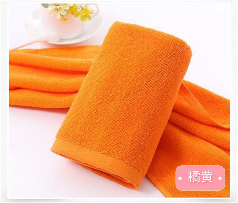 Serviette de bain de pieds 8 couleurs | hôtel, serviette de bain de pieds, serviette de Spa, serviette Super douce, absorbante, sèche pour le visage, pour adultes: Orange 34X72cm 100g