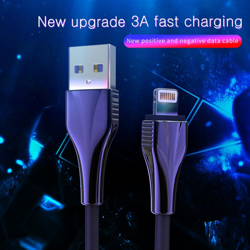 Kabel USB NOHON 3A trwałe szybkie ładowanie kable przewód ładowarki telefonu komórkowego dla iPhone 11 zawodowiec XS MAX XR X 8 7 6S plus linia danych