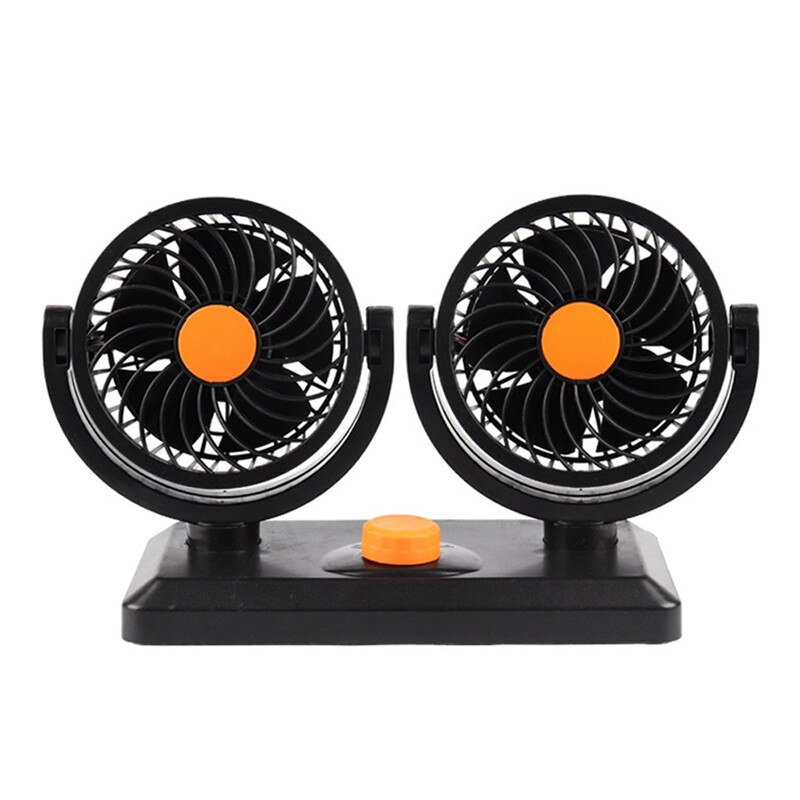 Auto Ventilator Met Sigarettenaansteker 12V Dual Head Auto Cooling Oscillerende Dashboard Ventilatie Ventilator Zomer A4