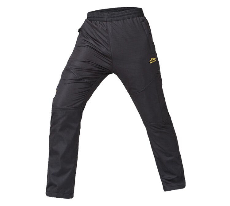 TRVLWEGO Men's Windproof And Thickened Warm Couple's Outdoor Trekking Pants Soft Shell Mountaineering Fleece Pants Women's Liner: men / L