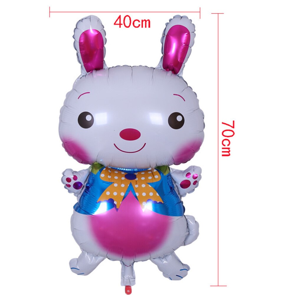 4pcs Aluminum Foil Rabbit Balloons Cartoon Rabbit Aluminum Foil Balloons Easter Decorative Balloons