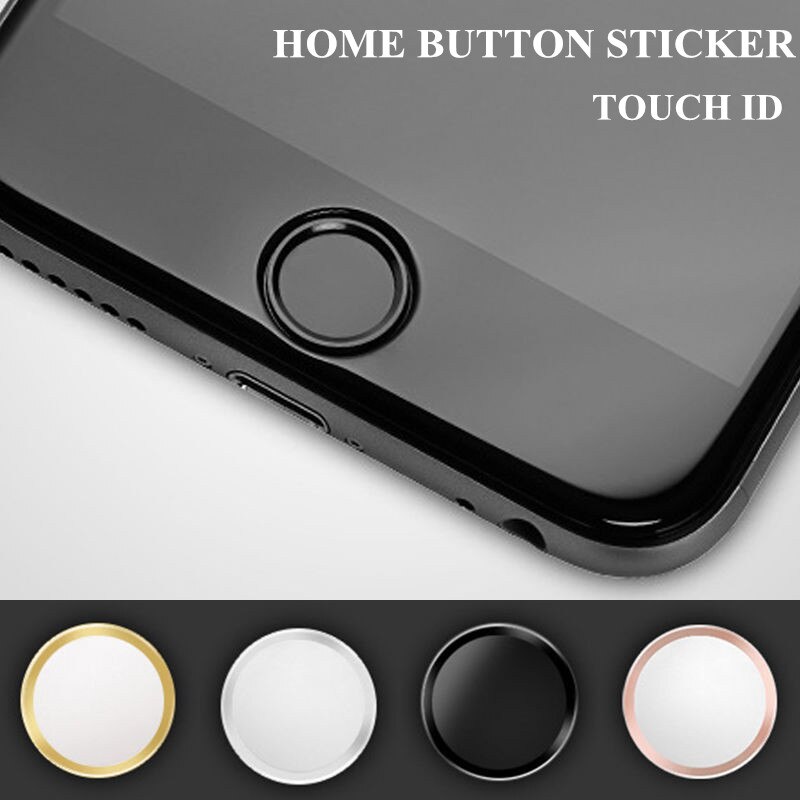 Universal Home Button Sticker Aluminium Metal Round For iPhone 8 7 6 6s Plus 5 5S SE Supporting Touch ID Button For iPad Air 2 3