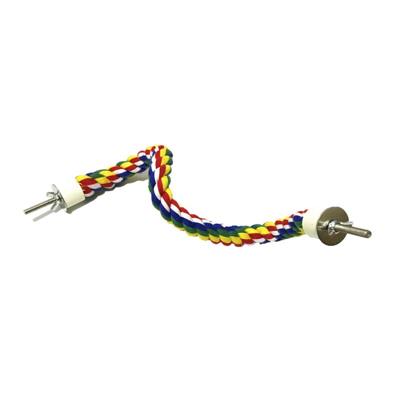 Juguetes para pájaros colgantes Multicolor, cuerda elástica para pájaros, Calopsita, accesorios para loros,: 105cm