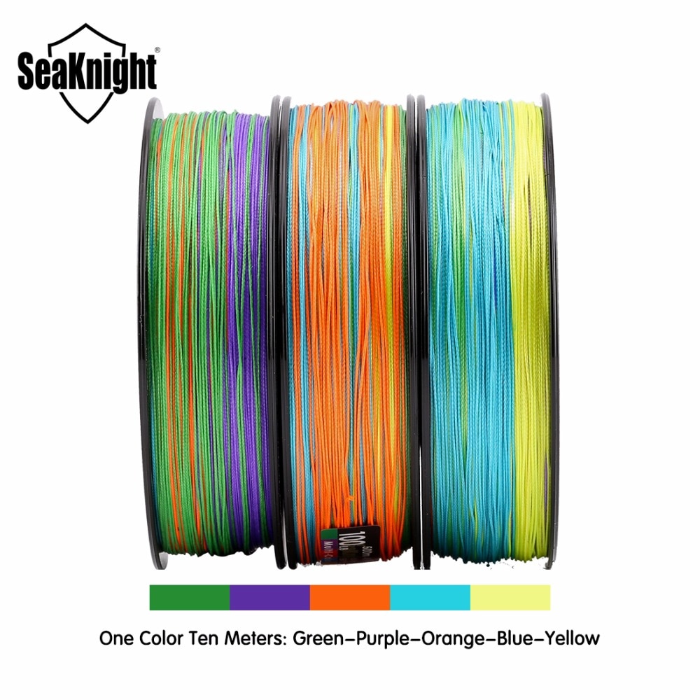 SeaKnight Monster/Manster W8 Multi-Color 8 hebras PE sedal 300M líneas trenzadas lisas pesca de carpa 15 20 30 40 50 80 100LB