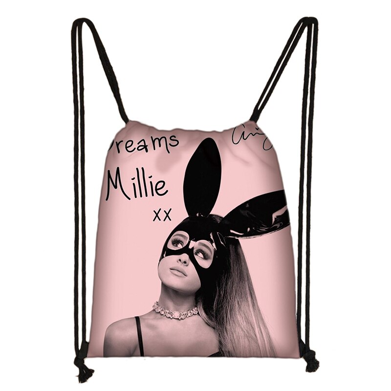 Ariana Grande 3D Drawstring Bag Printing Backpack Daily Casual Boys Girls knapsack Drawstring Bags: 005