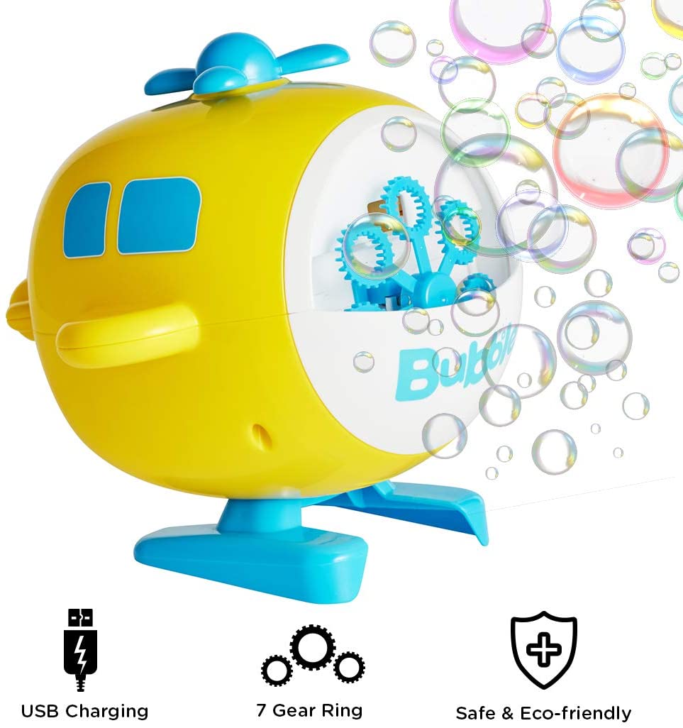 Bubble Machine Vliegtuig Automatische Bubble Blower Voor Peuters Draagbare Bubble Maker Voor Kids Bubble Speelgoed, 3500 Bellen Per Minuut