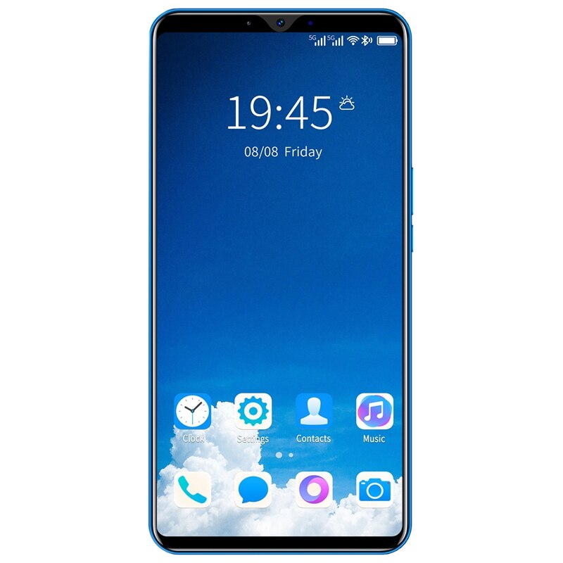 P48 Pro Smart Phone 5.5 Inch MTK6572 Dual Core 512Mb Ram + 4Gb Rom Dual-kaart Dual Standby android 4.0 Telefoon Eu Plug: blue