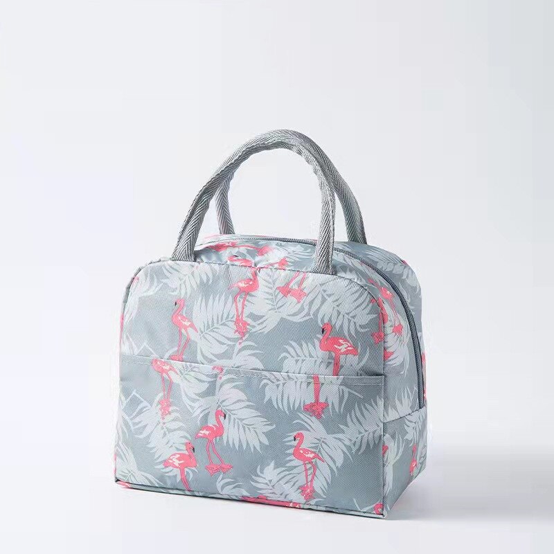 Portable Lunch Bag Cotton Thermal for Kids Insulated Waterproof Canvas Picnic Food Storage Insulation Cool Food Storage Bag Box: Gold