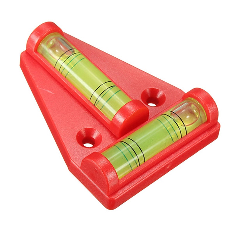 T Shape Spirit Level Bubble Portable Level Spirit Bubble Outdoor Motor Camper Van Fixing Level Measure Instrument Random Color