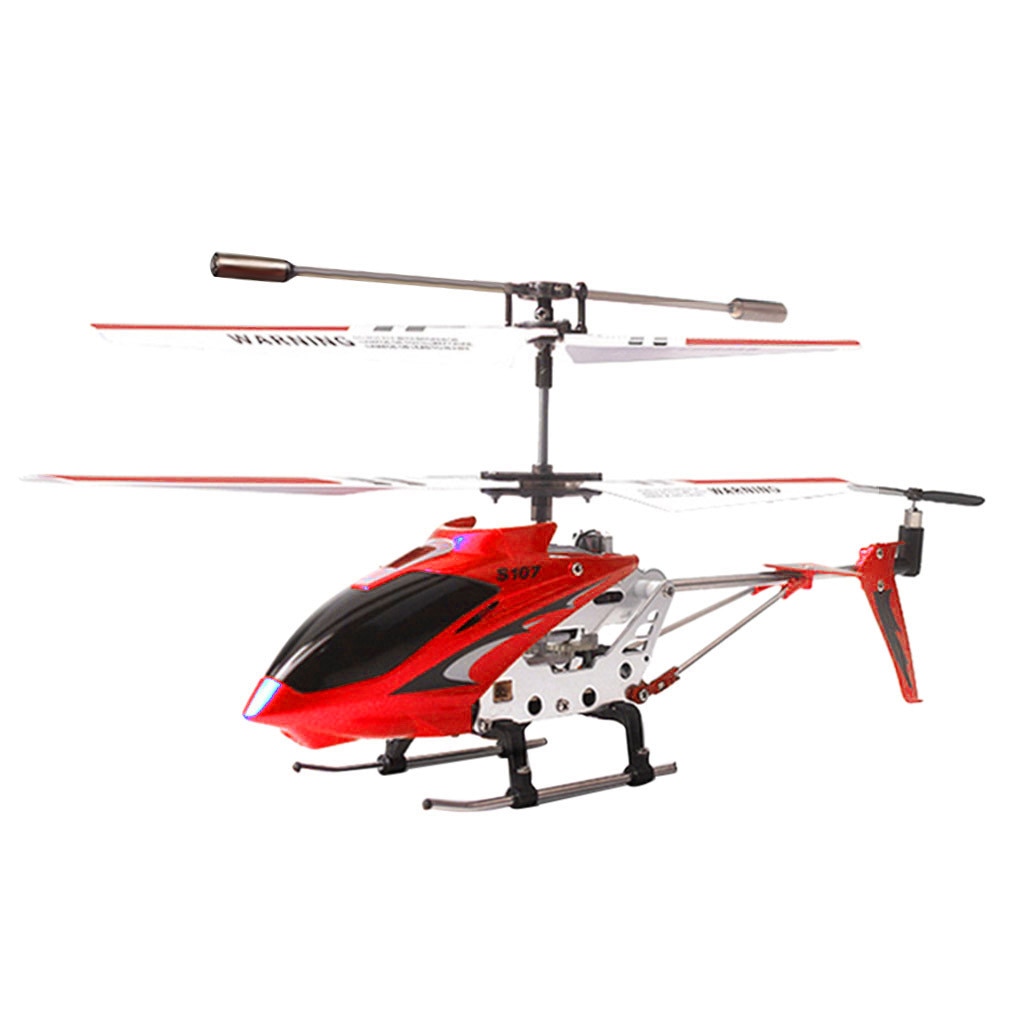 Original  s107g rc helikopter 3.5ch fjernbetjening helikopter anti-kollision anti udstyret med gyro legeringsfly: Rød
