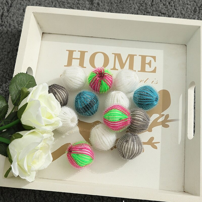 6 Pcs Hair Removal Eco Friendly Laundry Washing Balls Machine Wash Cleaning 35ED