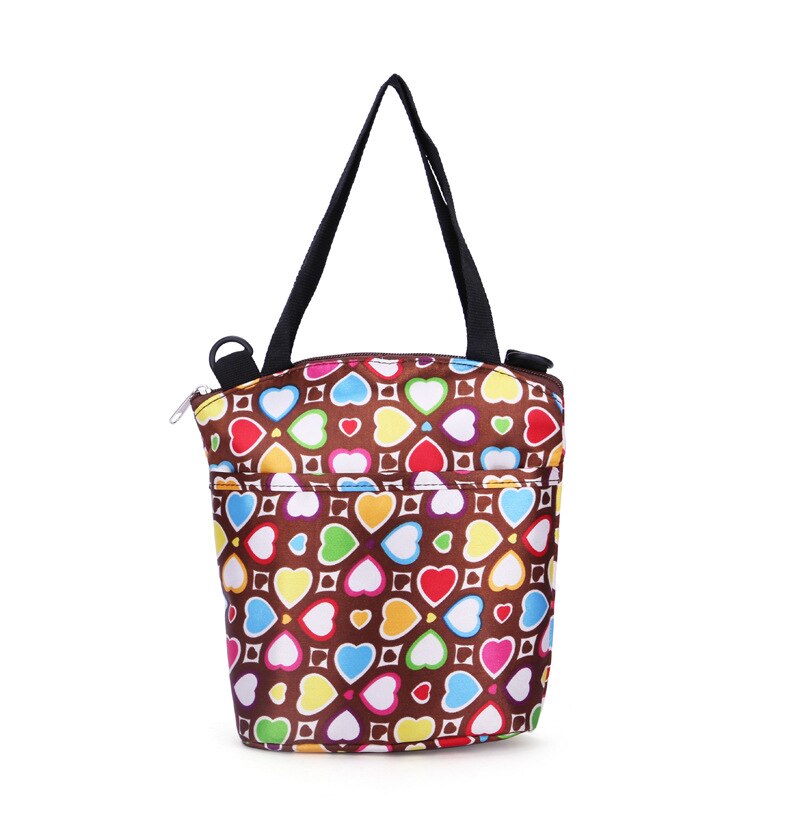 Multi-color Insulated Bottle Bag Breast Milk Storage Bags Messenger Simple Bag Lunch Bolsos Food Bolsas: brown heart