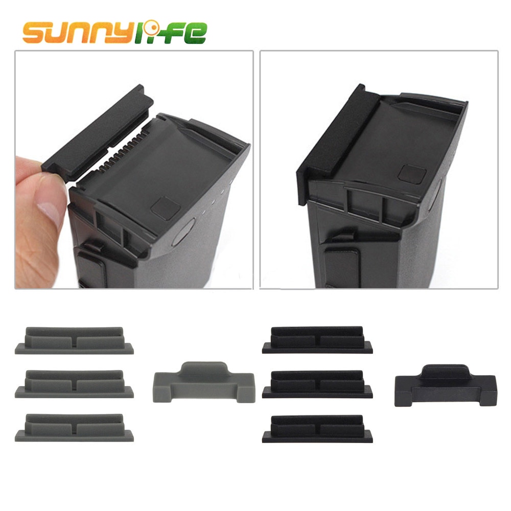 SUNNYLIFE 4 STUKS Siliconen Drone Lichaam Batterij Terminal Poort Opladen Protector Cover Cap Plug Voor DJI MAVIC Air Accessoires