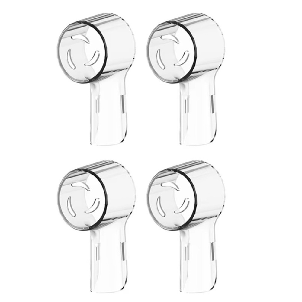 4PCS Plastic Toothbrush Heads Dustproof Cover Replacement Heads Transparent Electric Toothbrush Caps Toothbrush Head Covers: Pink