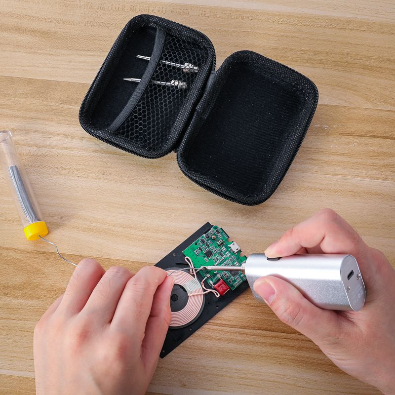 40W Battery Powered Soldering Iron with Usb Charge Soldering Iron with Soldering Wire Wireless Charging Solder Iron