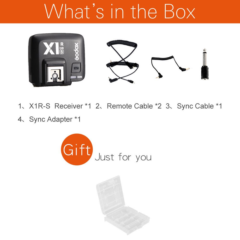 Godox X1R-S 32 Kanalen TTL 1/8000 s Draadloze Flash Ontvanger voor Sony Camera (Ontvanger Alleen)