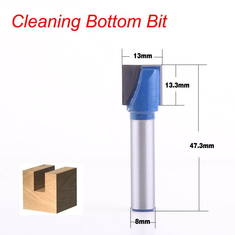1pcs 8mm Shank Cleaning Bottom Engraving Bit Solid Carbide Router Bits Woodworking Tools CNC Milling Cutter Endmill for Wood: 8x13