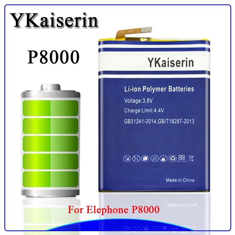 YKaserin 5300mAh Battery for Elephone P8000 - Replacement Phone Battery Pack