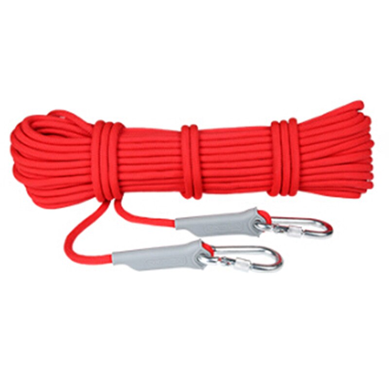 10M/20M Rock Climbing Cord Outdoor Hiking Accessories Rope 9.5mm Diameter High Strength Cord Safety Rope: red 10m
