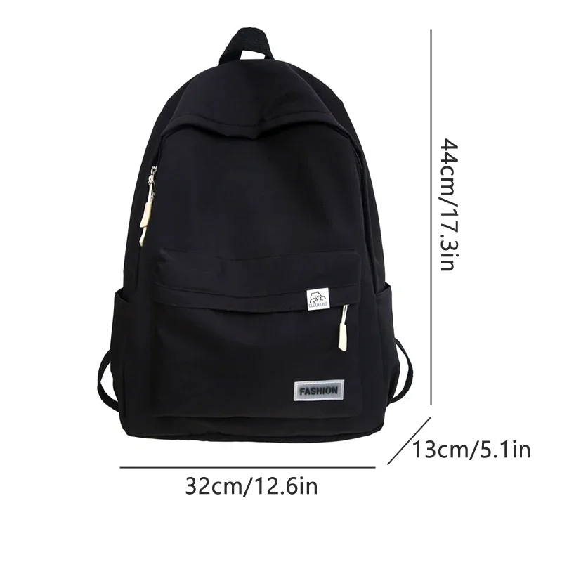 Bolsa de ombro grande capacidade à prova dwaterproof água faculdade viagem mochila feminina cor pura simples meninas mochila portátil