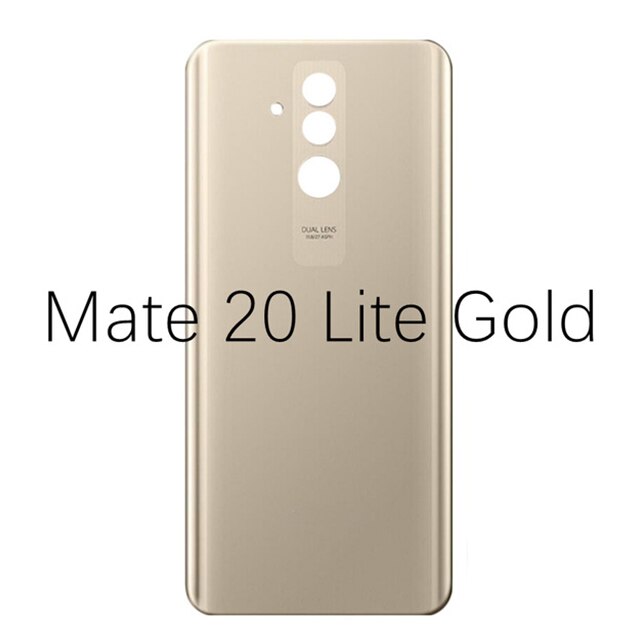Achter Deur Behuizing Case Voor Huawei Mate 20 Mate 20 Pro 20 Lite Batterij Cover Terug Glas Panel Batterij Cover mate20 Vervangen: Mate 20 Lite Gold