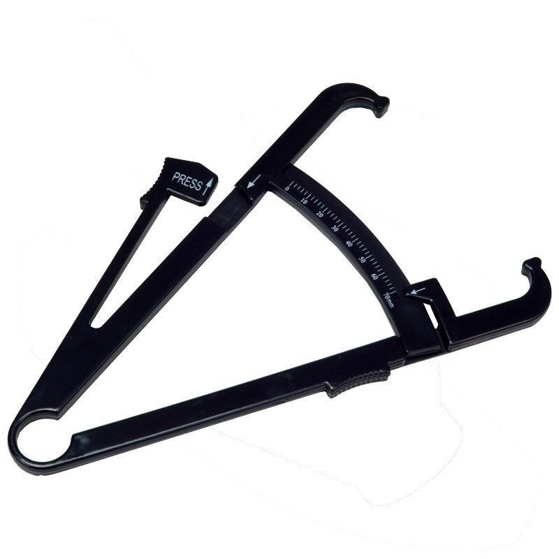 Analisador de gordura corporal 1 peça, ferramenta de medição da pele, taxa de medida, mantem a saúde, testador de gordura corporal paquímetro para caliper: Black