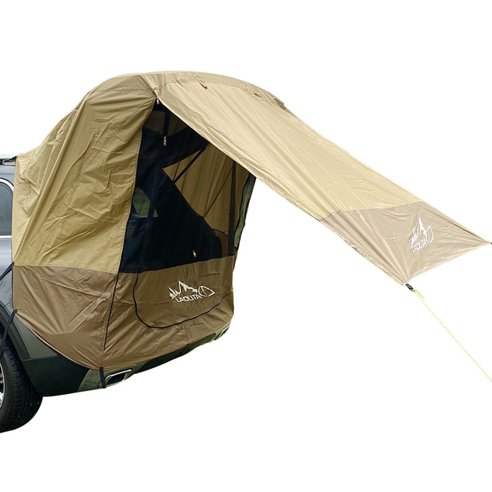 Tienda portátil para maletero de coche, toldo duradero de a prueba de viento, a prueba de lluvia, para acampar al aire libre, autoconducción, viaje, barbacoa: Brown