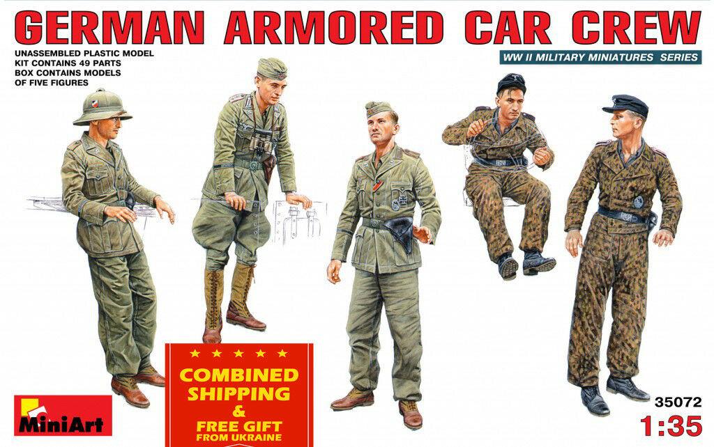 Miniart 35072 - 1/35 scale German Armored Car Crew 5 Figures WW II model kit