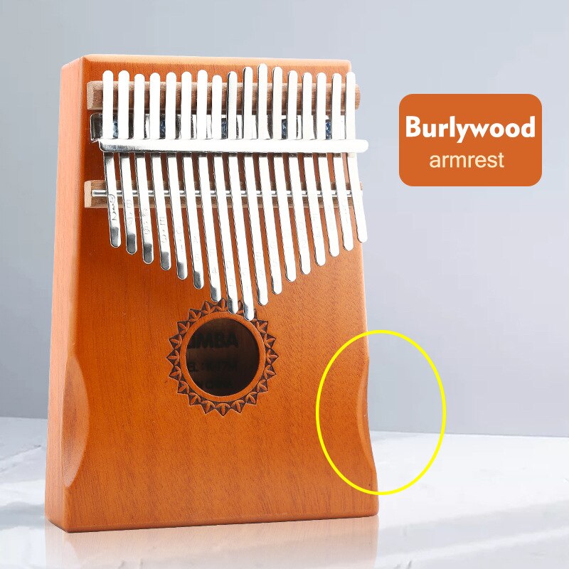 17 Keys Kalimba Thumb Piano Mahogany Mbira Body Musical Instruments Sanza Likembe Africa Finger Piano Beginner Upright Piano: A-1