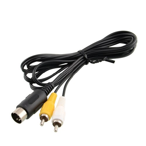 Cable de para SEGA MASTER SYSTEM 1 y MEGADRIVE 1 TV / AV RCA, CABLE de vídeo/Plomo,