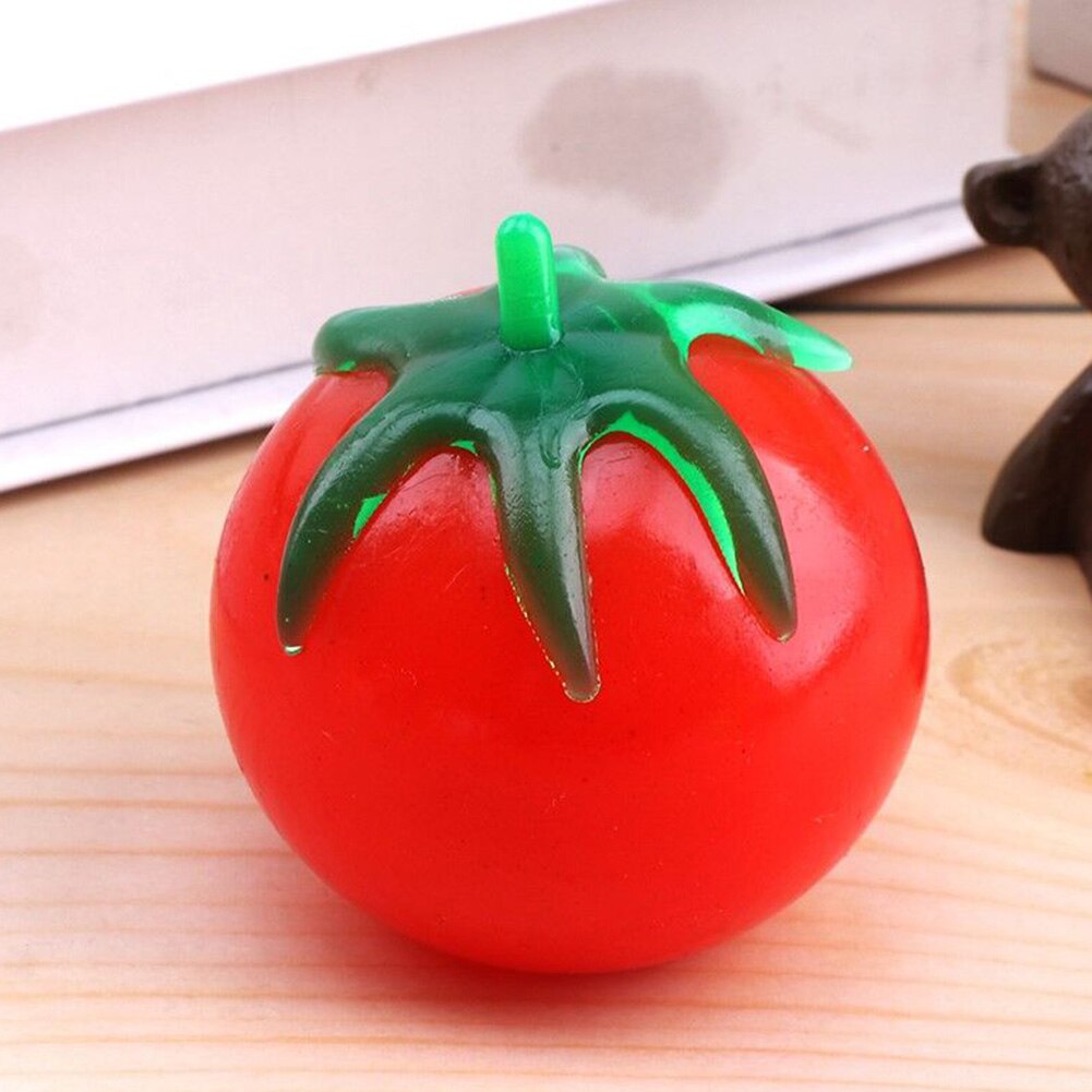 Orange Tomato Eye Shape Rubber Antistress Reliever Squeezes Ball Funny Play Toy Soft Sticky Stress Relief Funny Toy