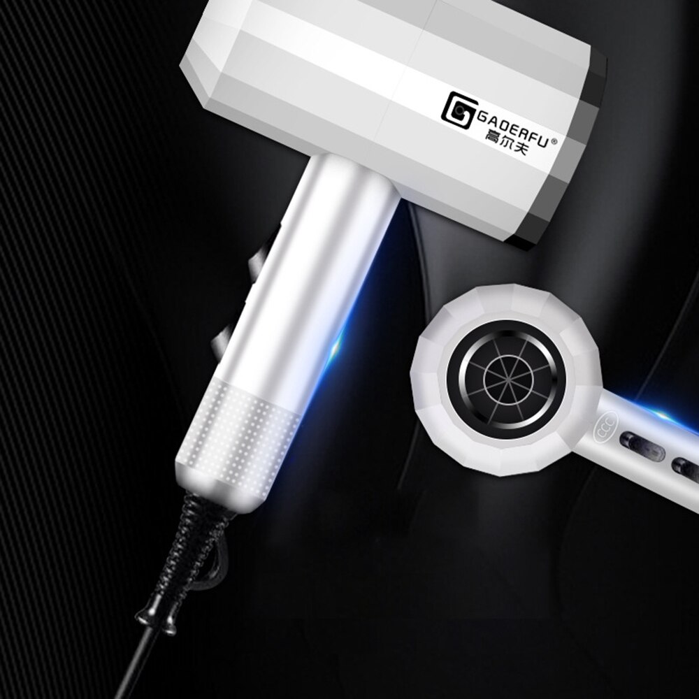 Föhn 2000W Haar Föhn Diffuser Concentrator Bijlagen Anion Professinal Snel Droog Draagbare Reizen Blow Hairdrye: WHITE