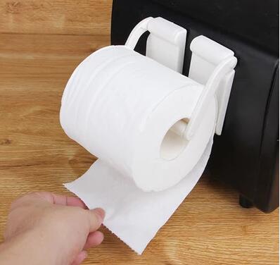Multifunctionele Wall mounted Toiletrolhouder Keuken Papieren Handdoek Opbergdoos Plastic Wrap Roll Rack Badkamer Accessoires: Geel