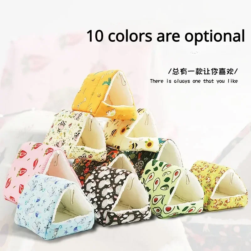 Cómoda casa para hámster, estera cálida, cama para dormir de animales pequeños, nido de conejillo de indias suave, Mini jaula para conejo, estera de ardilla