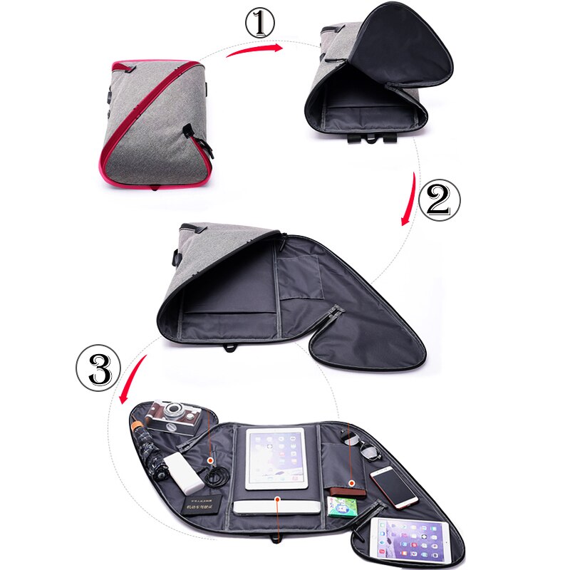 Anti Diefstal Uitbreidbaar Laptop Multifunctionele Usb Opladen Mannen Mannelijke Schooltas Vergrendeld Reizen Bedrijf Rugzakken