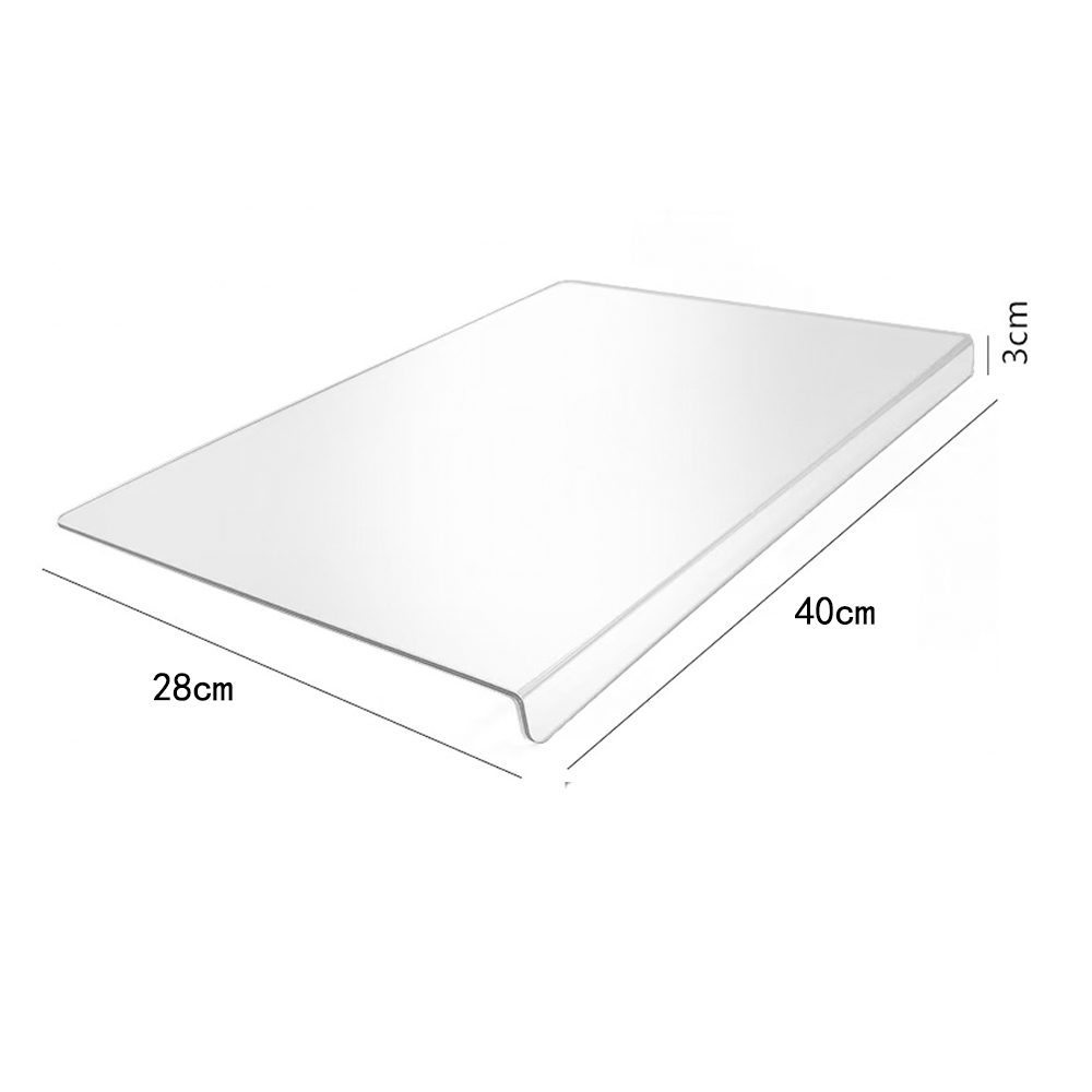 Acryl Transparante Snijplank Met Lip Antislip Keuken Snijden Snijplanken Aanrecht Aanrechtbeschermer Keukengadget: WHITE