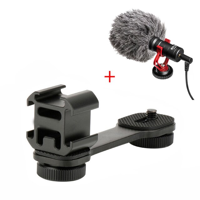 Mount adapter For Gimbal Zhiyun Smooth 4 Snoppa Atom Shoe Mount Adapter Microphone Bracket for DJI Osmo Mobile 3 Osmo Pocket: Purple