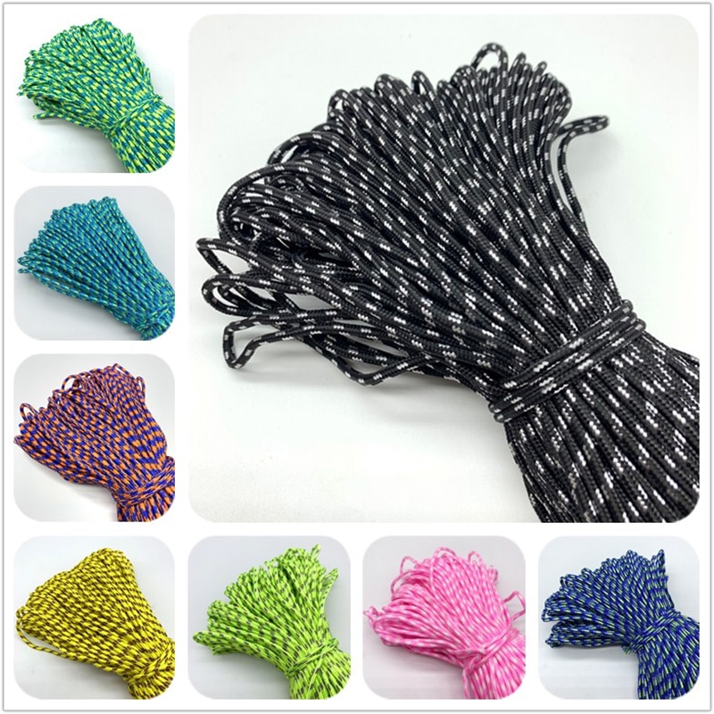 10 yards/Lot 3mm Koord Touw Parachute Lanyard Touw Voor Klimmen Camping Survival Apparatuur Paracord Armband Masker Lanyards