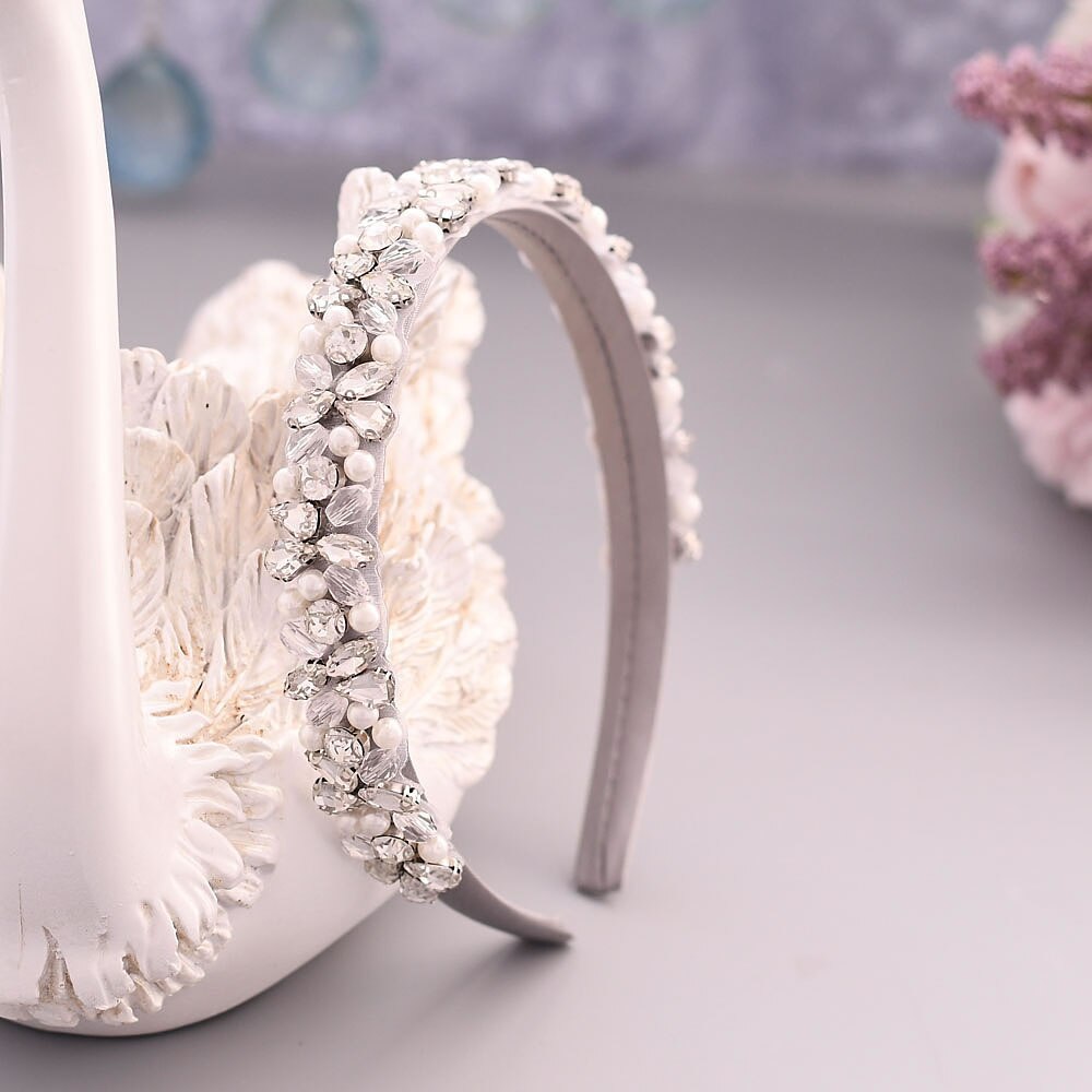 Luxe barokke kleurrijke waterkristal brede hoofdband veelkleurige strass haarband bruids bruiloft haaraccessoire