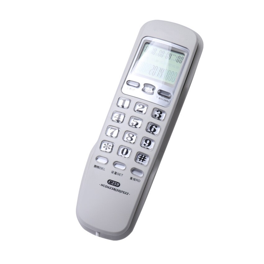 Trimline Vaste Telefoon Met Caller Id, Bureau Kleine Telefoon Telefoon, Wandmontage, Voor Hotel, Thuis, kantoor, Zwart, Zilver, Wit