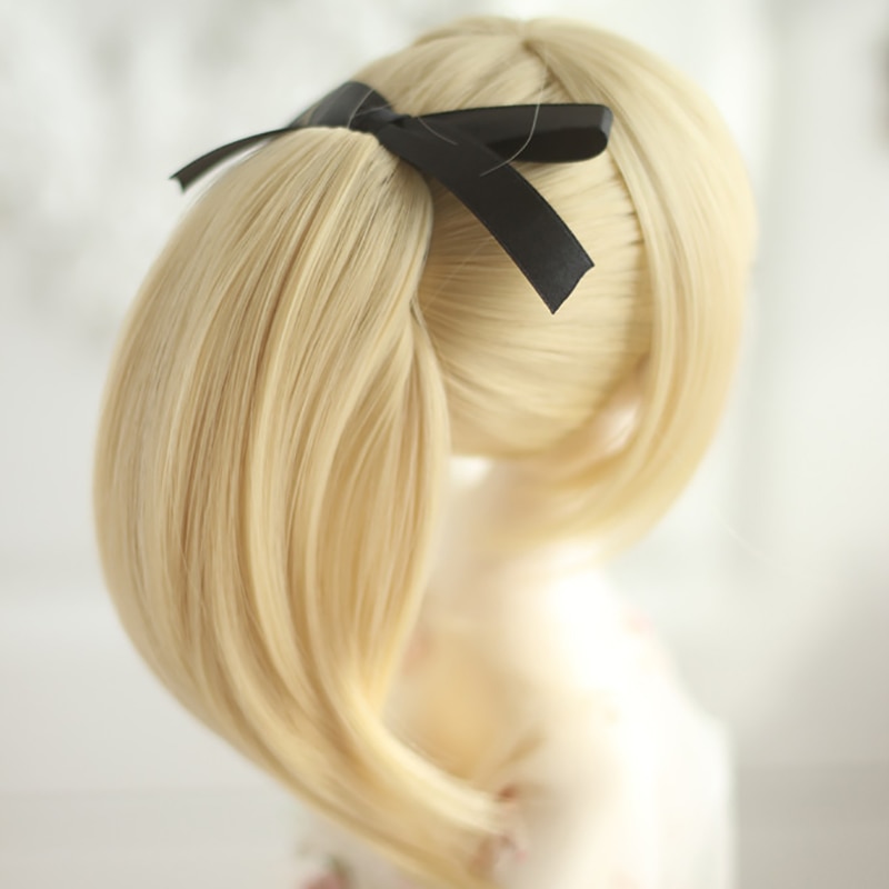 Cataleya BJD SD wig 1/3 1/4 hair doll wig 100% fiber DIY wig ponytail tie flower