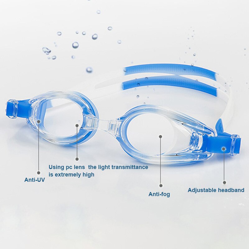 Zwembril Anti-Fog Uv Bescherming Anti-Slip Verstelbare Transparante Glazen Mvi-Ing