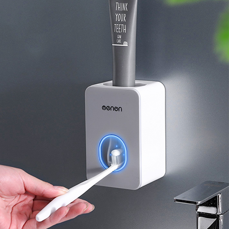 Wall Mounted Automatic Toothpaste Dispenser Stand Home Dust-proof Toothpaste Squeezers Lazy Bathroom Accessories Set