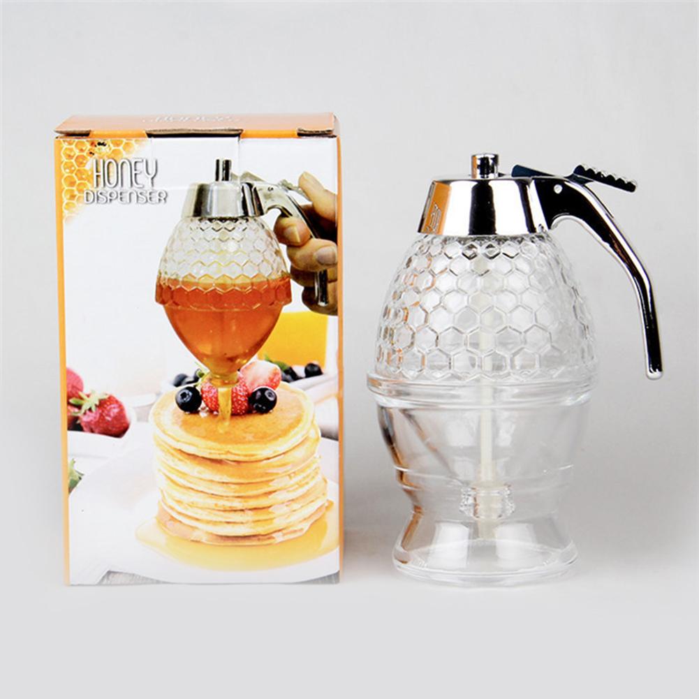 Mini juice juice sirup kop bi dryp dispenser bærbar 200ml honning sirup dispenser pot honningkageflaske honning klemme dispenser