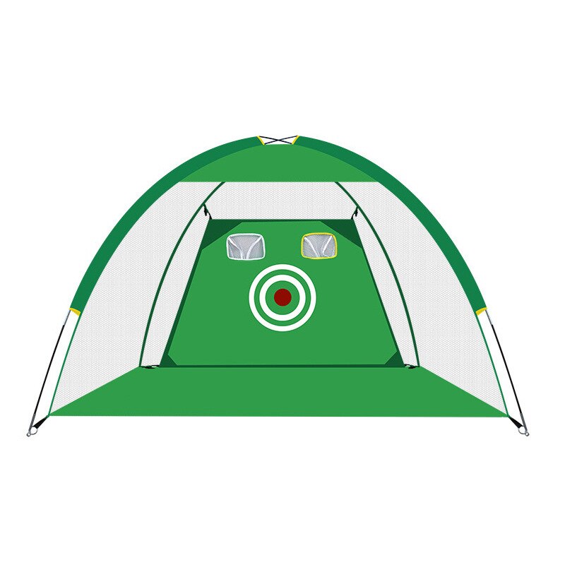 2 x 1.4m golfnetten golf chipping oefennet draagbare golf swing oefenkooi binnen buiten training raken doel: Groente