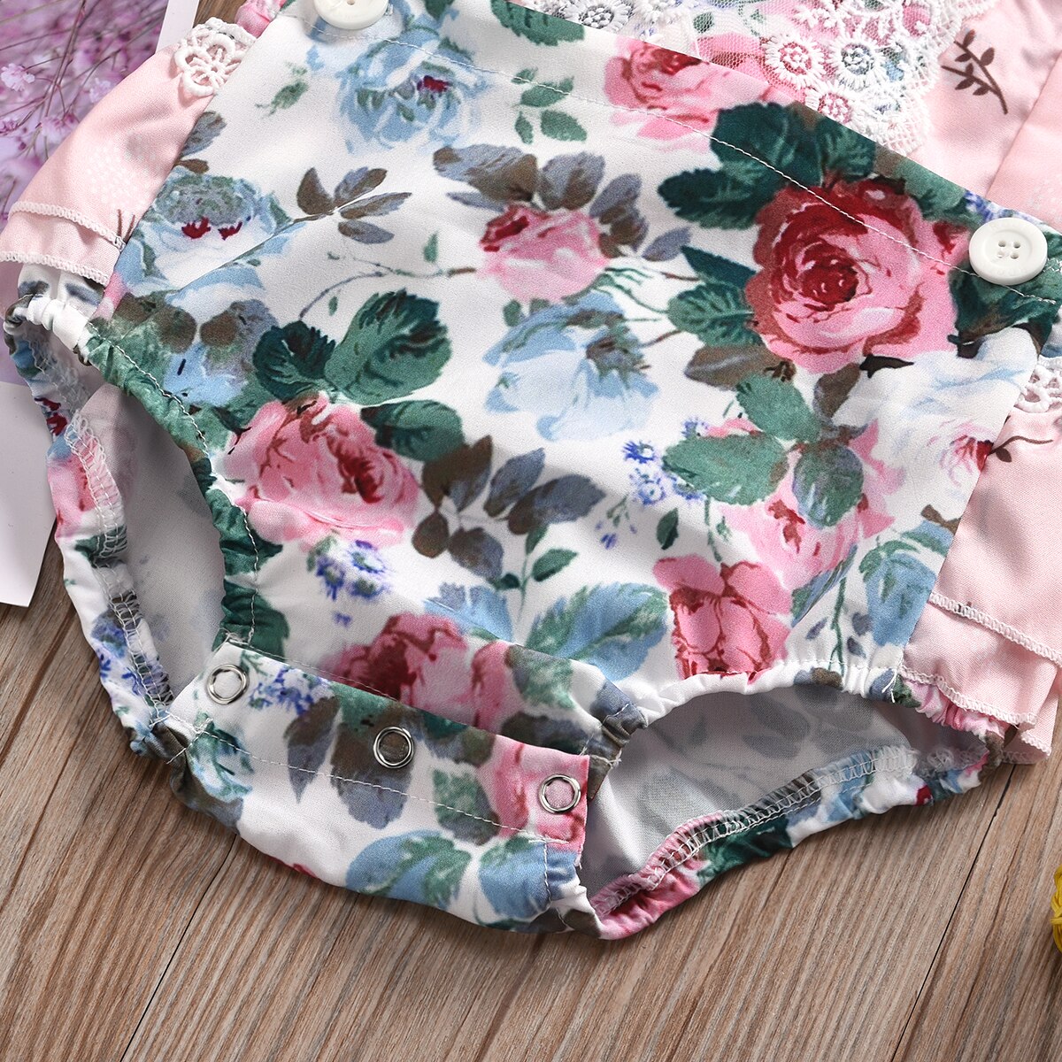 Baby zomerkleding pasgeboren babymeisje ruches kant prinses romper jumpsuit eendelig rugloos zonnepak kledingset