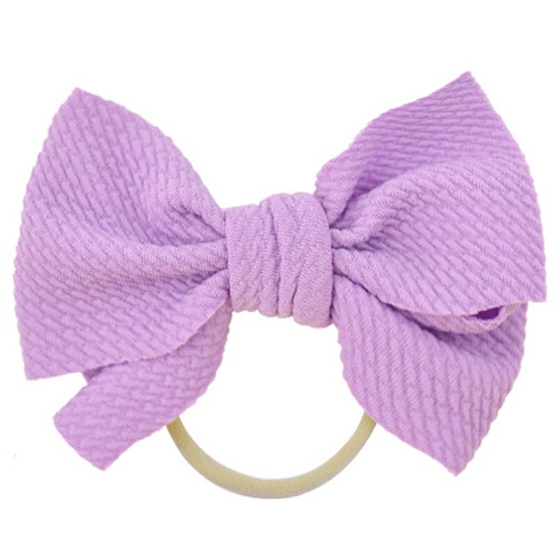 Peuter hoofddoek baby stretch knoop strik meisjes haarband kinderen tulband hoofdband: Lavendel