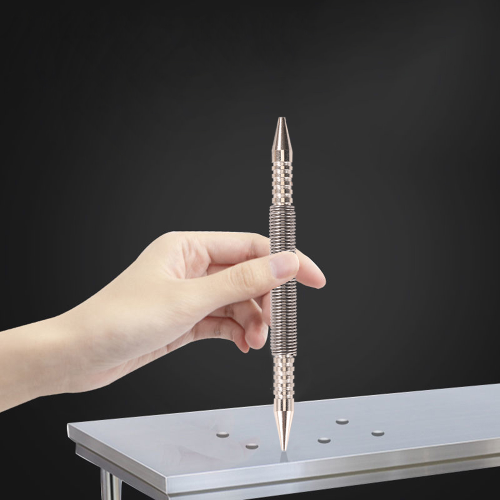 Spring Tool Hammerless Single Ended Center Hole Punch Spring Loaded Marking Metal Woodwork Drill Tools Accessories