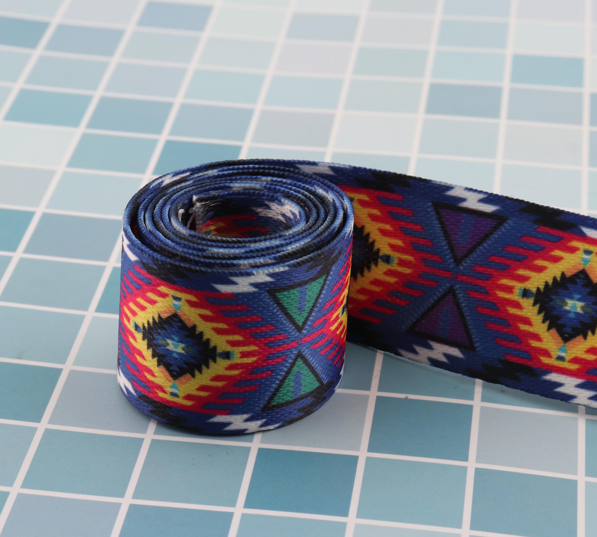 2" Colorful Webbing With Letter Pattern Ribbon Polyester Cotton Canvas Webbing Belt Strap Garments Ribbon for DIY: 3yards